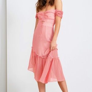 Finders Keepers Gingham Midi Dress (L) NWOT